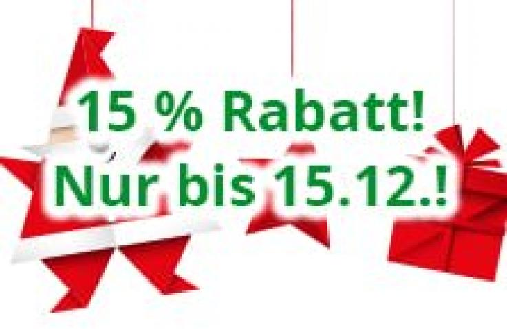 15% Rabatt zu Weihnachten