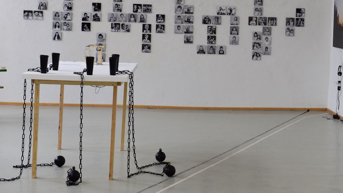 Kaschierte Kunst und der